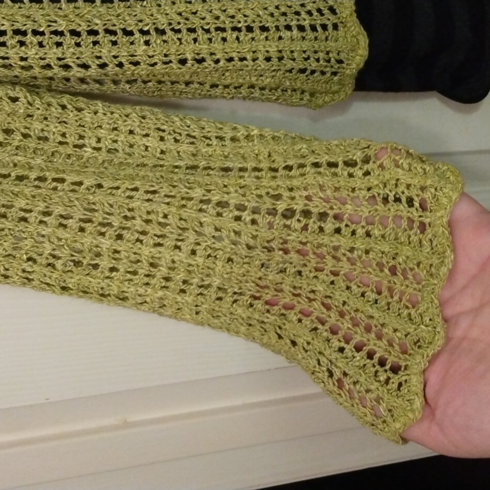 Sigrid Olsen VINTAGE Crochet Silk Sweater ~ Lrg - Picture 7 of 7